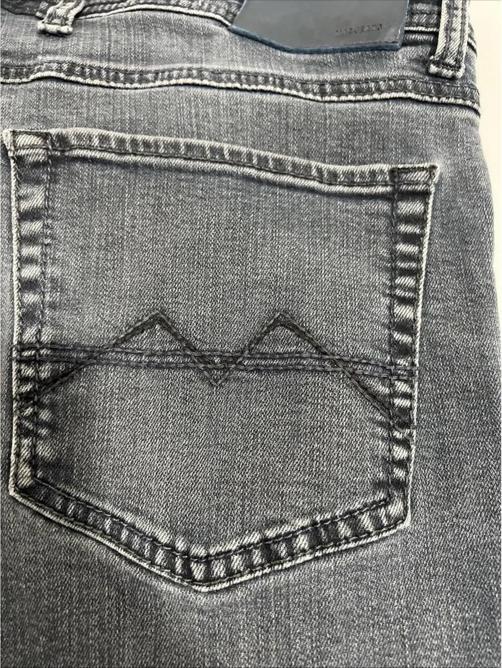 Mac Jeans Men's Dirty Wash Dark Gray Blue Jeans SIZE 35X31 $295